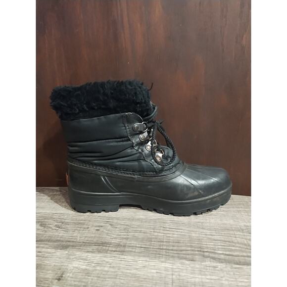 Sorel Women's Size 7 Black Low top Ankle Snow Boots Liners Canada Vintage Tie - Picture 5 of 7